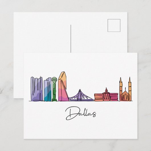 Dallas TEXAS Briefkaart (Voorkant / Achterkant)