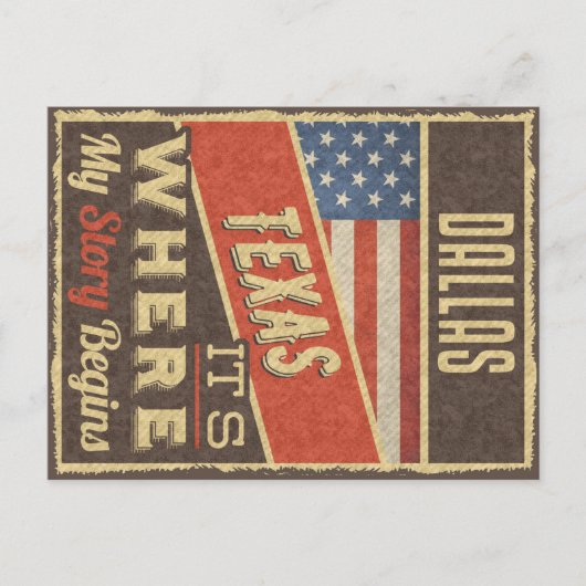 Dallas Texas Briefkaart (Voorkant)