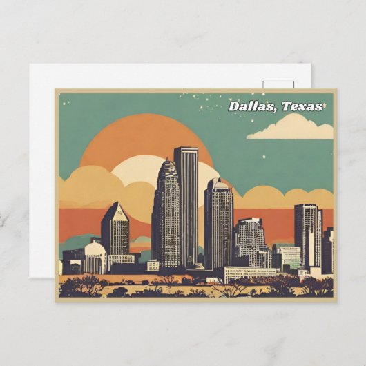 Dallas, Texas Briefkaart (Voorkant / Achterkant)
