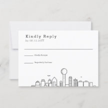 Dallas, Texas Bruiloft | Gestileerde Skyline RSVP