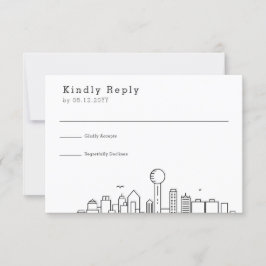 Dallas, Texas Bruiloft | Gestileerde Skyline RSVP