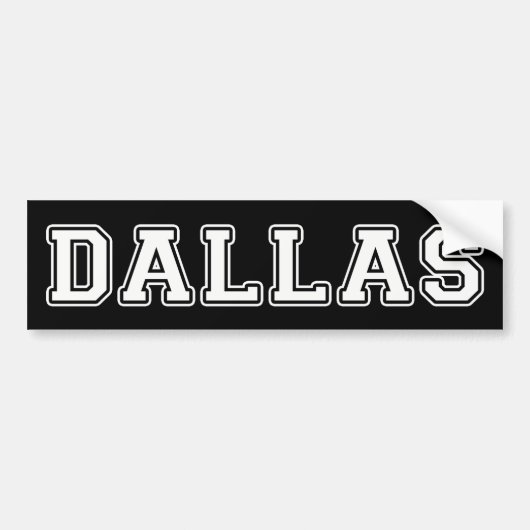 Dallas Texas Bumpersticker (Voorkant)