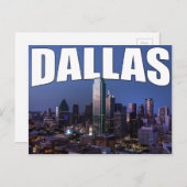 Dallas Texas City Skyline in het Briefkaart van de (Voorkant / Achterkant)