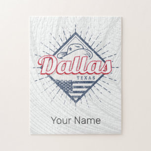 Dallas Texas City Verenigde Staten Vintage Verenig Legpuzzel