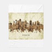 Dallas Texas Cityscape Fleece Deken (Voorkant)