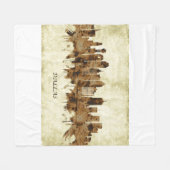 Dallas Texas Cityscape Fleece Deken (Voorkant (Horizontaal))