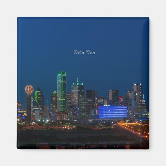 Dallas, Texas cityscape-foto, Magneet (Voorkant)