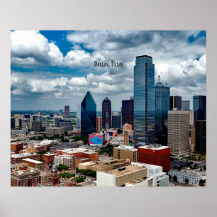 Dallas, Texas cityscape foto Poster