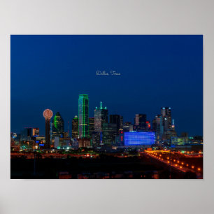 Dallas, Texas cityscape-foto, Poster
