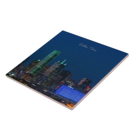 Dallas, Texas cityscape-foto, Tegeltje (Zijkant)