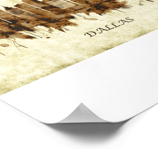 Dallas Texas Cityscape Poster (Hoek)