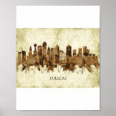 Dallas Texas Cityscape Poster (Voorkant)