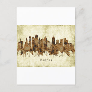 Dallas Texas Cityscape Uitnodiging Briefkaart
