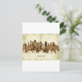 Dallas Texas Cityscape Uitnodiging Briefkaart (Staand voorkant)