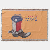 Dallas Texas Cowboy Boot Deken (Voorkant)