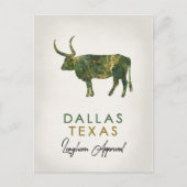 Dallas Texas Dark Marble Briefkaart (Voorkant)