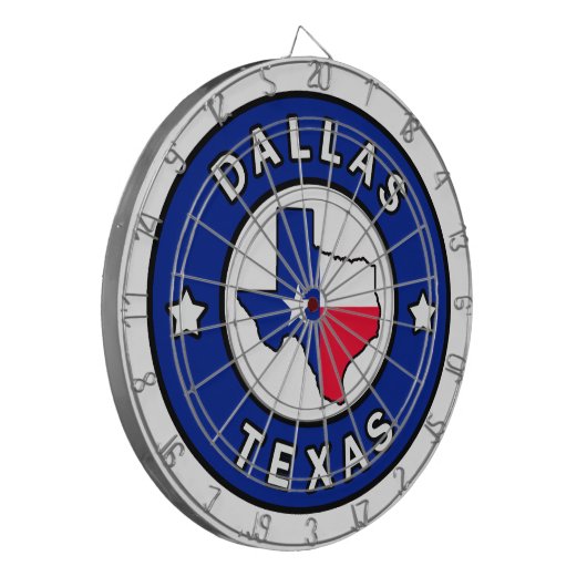 Dallas Texas Dartbord (Voorkant Links)