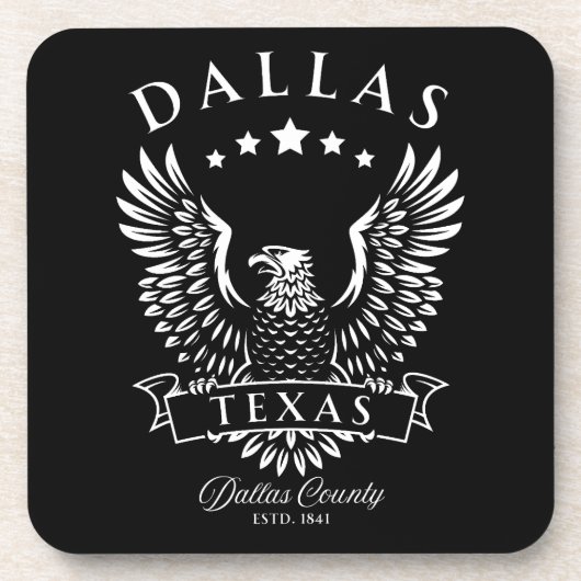 Dallas Texas Eagle Bier Onderzetter (Voorkant)