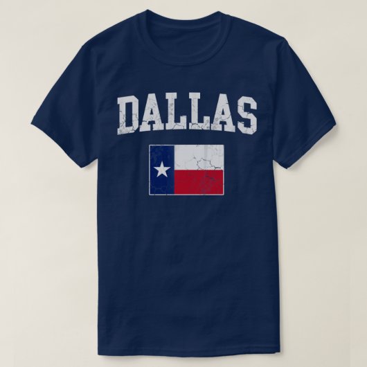 Dallas Texas Flag  Fade T-shirt (Design voorkant)