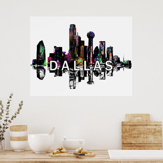 Dallas, Texas, graffiti Poster (Keuken)