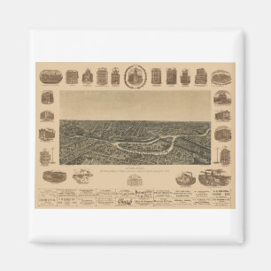 Dallas Texas in 1892 Magneet