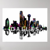 Dallas, Texas in graffiti Poster (Voorkant)