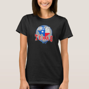 Dallas Texas in Red White en Blue Bonnet Flower T-shirt