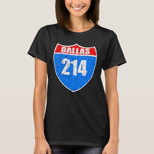 Dallas Texas Interstate 45 Trots Representeer 214  T-shirt (Voorkant)