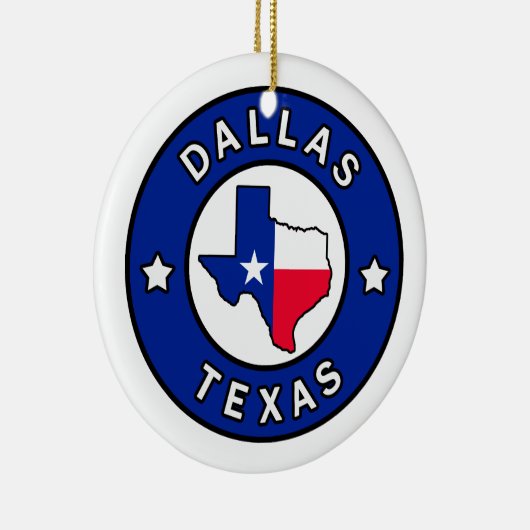 Dallas Texas Keramisch Ornament (Rechts)