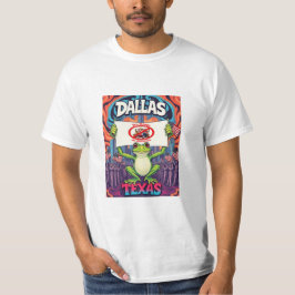 Dallas Texas Kikker Geen Koningen in Amerika T-shirt