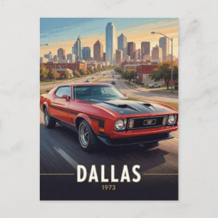 Dallas Texas Klassieke Prestatieauto 1973 Briefkaart