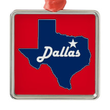 Dallas Texas Lone Star State Map Kerstmis