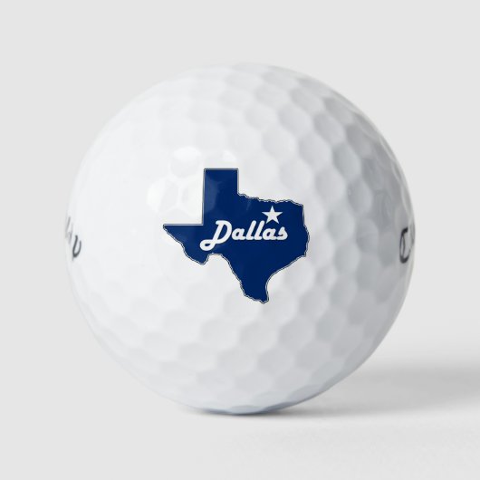 Dallas Texas Lone Star State Map Proud Texan Golfballen (Voorkant)