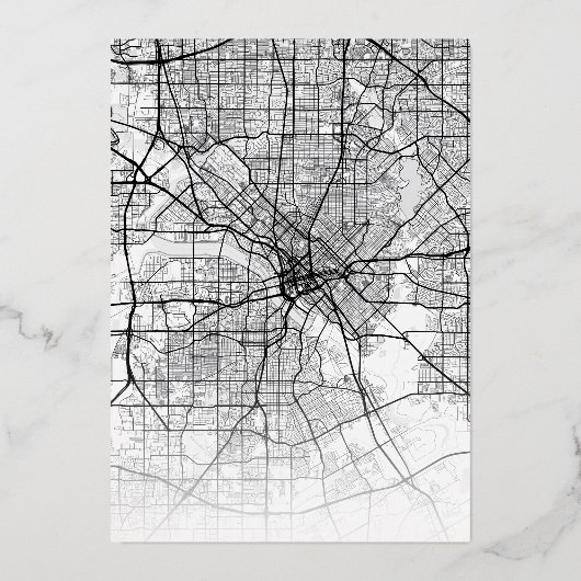 Dallas, Texas Love Locator | Stad thema bruiloft Folie Uitnodiging (Achterkant)