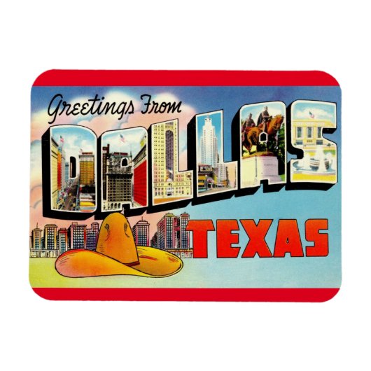 Dallas Texas Magnet Magneet (Horizontaal)