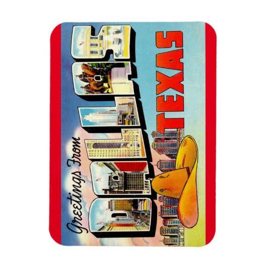 Dallas Texas Magnet Magneet (Verticaal)
