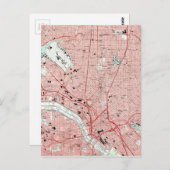 Dallas Texas Map (1995) Briefkaart (Voorkant / Achterkant)