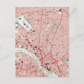 Dallas Texas Map (1995) Briefkaart (Voorkant)