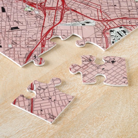 Dallas Texas Map (1995) Legpuzzel (Zijkant)