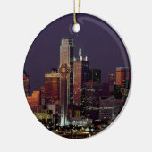 Dallas, Texas night skyline Keramisch Ornament (Links)