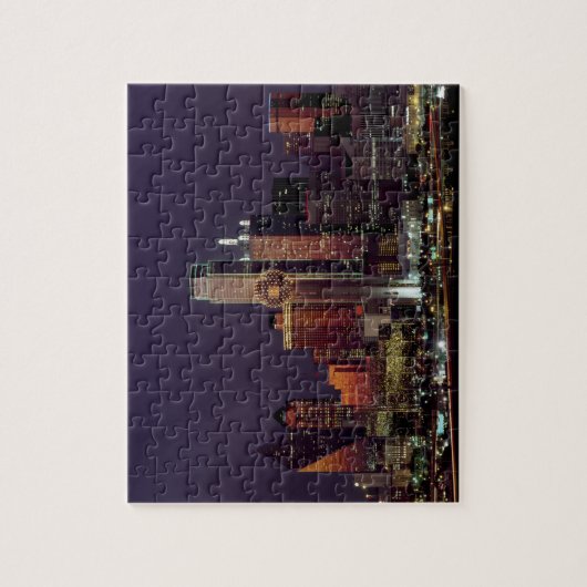 Dallas, Texas night skyline Legpuzzel (Verticaal)