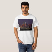 Dallas, Texas night skyline T-shirt (Voorkant volledig)
