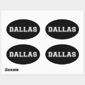 Dallas Texas Ovale Sticker (Vel)