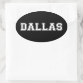 Dallas Texas Ovale Sticker (Tas)