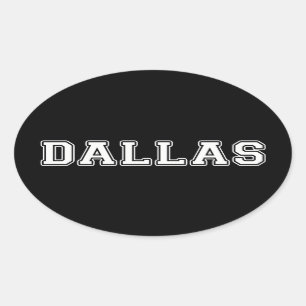Dallas Texas Ovale Sticker