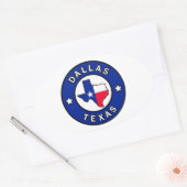 Dallas Texas Ovale Sticker (Envelop)