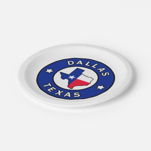 Dallas Texas Papieren Bordje (Gekanteld)
