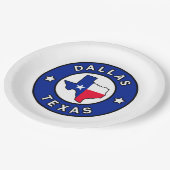 Dallas Texas Papieren Bordje (Gekanteld)