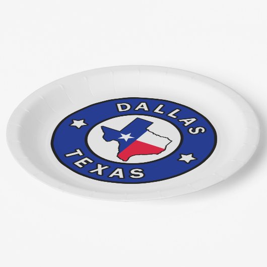 Dallas Texas Papieren Bordje (Gekanteld)