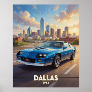 Dallas Texas Prestatie Wegen 1982 Poster